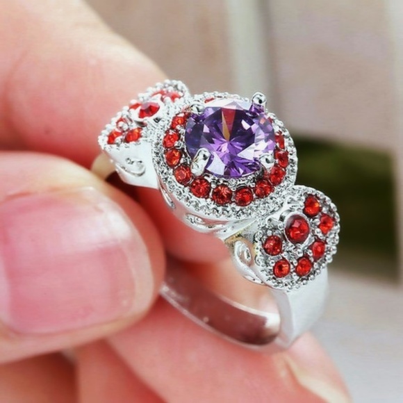 Jewelry - CZ Halo White Gold Ring